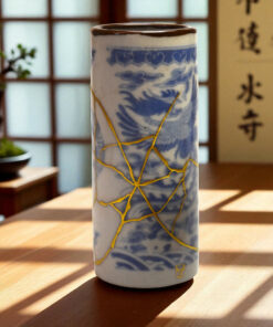 Pot à Pinceaux chinois- Kintsugi or 24 carats