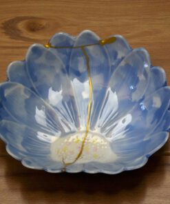 Bol en Porcelaine du Japon - Fleur de Lotus Kintsugi à l'Or 24 carats