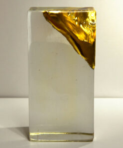 Sculpture en verre et or 24 carats