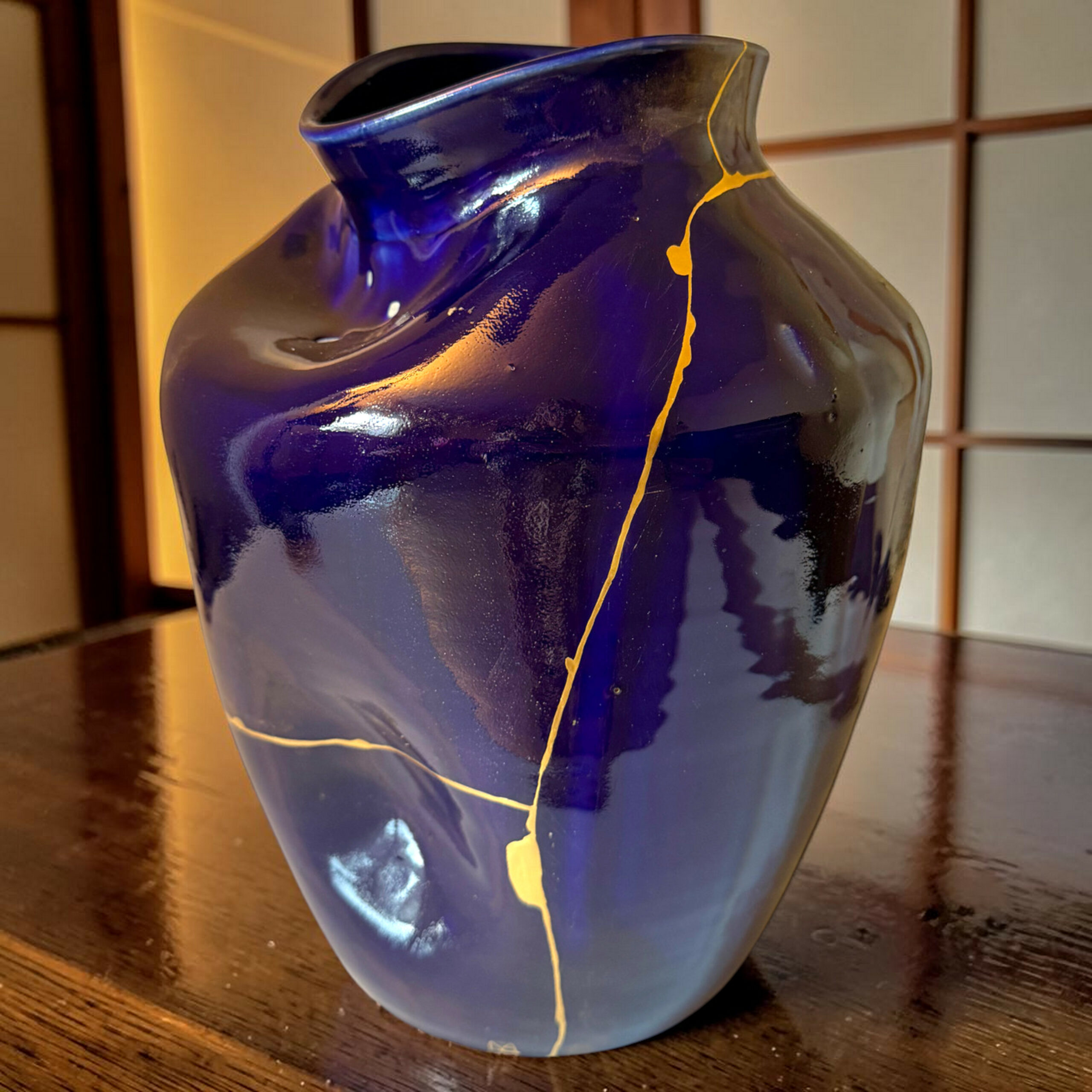 vase bleu kintsugi 9 | Kintsugi by Myriam GREFF