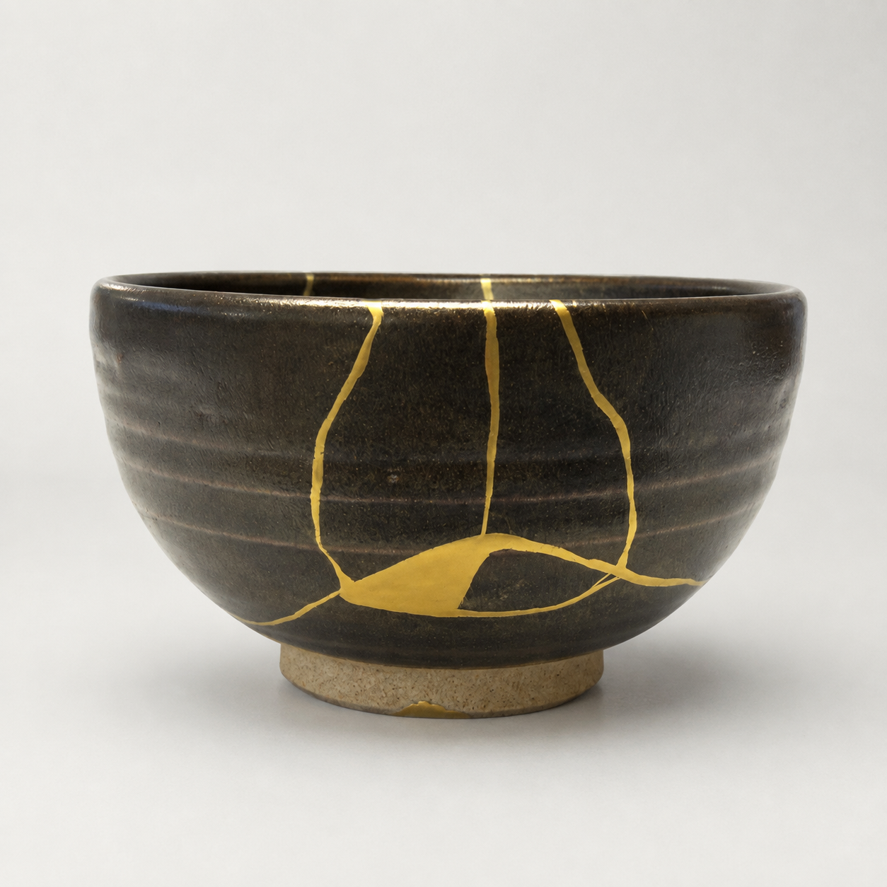 chawan noir 1 | Kintsugi by Myriam GREFF