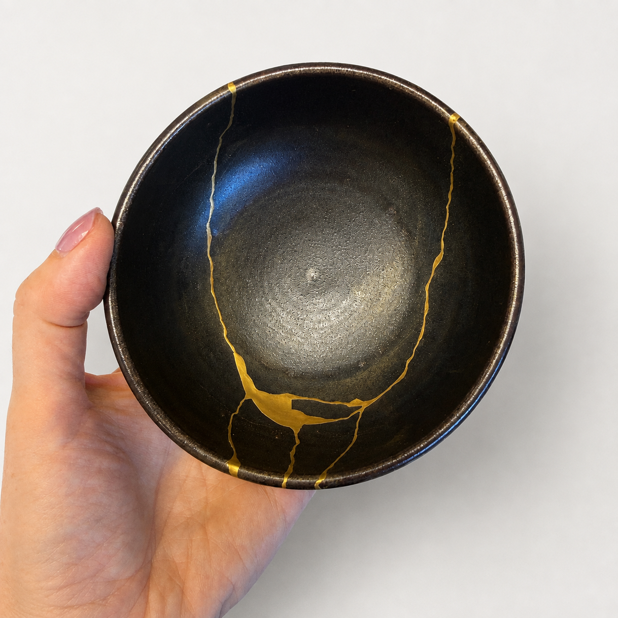 chawan noir 4 | Kintsugi by Myriam GREFF