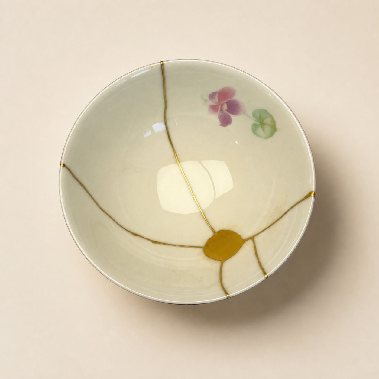 chawan porcelaine fleur 2 | Kintsugi by Myriam GREFF