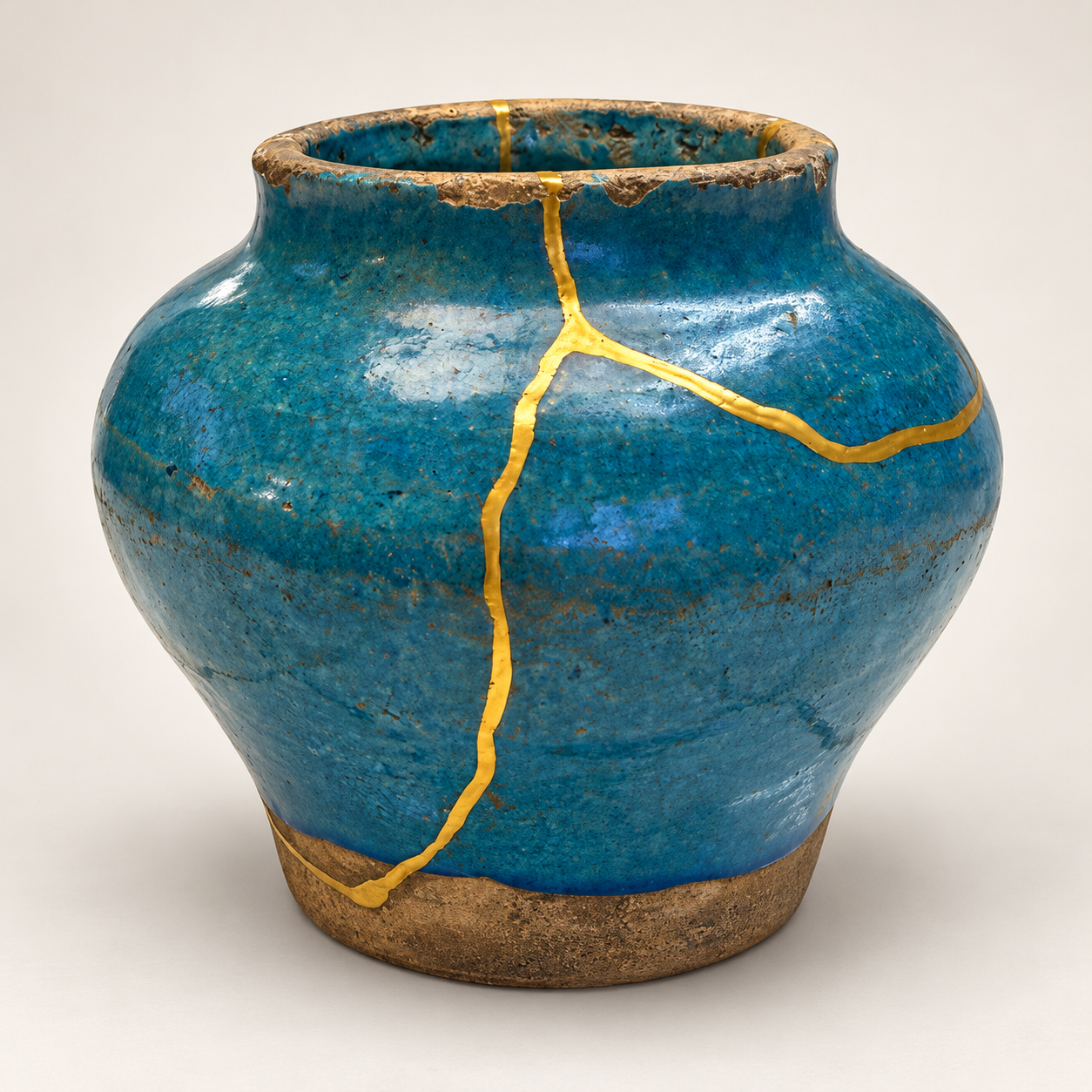 vase chinois bleu antique 1 | Kintsugi by Myriam GREFF