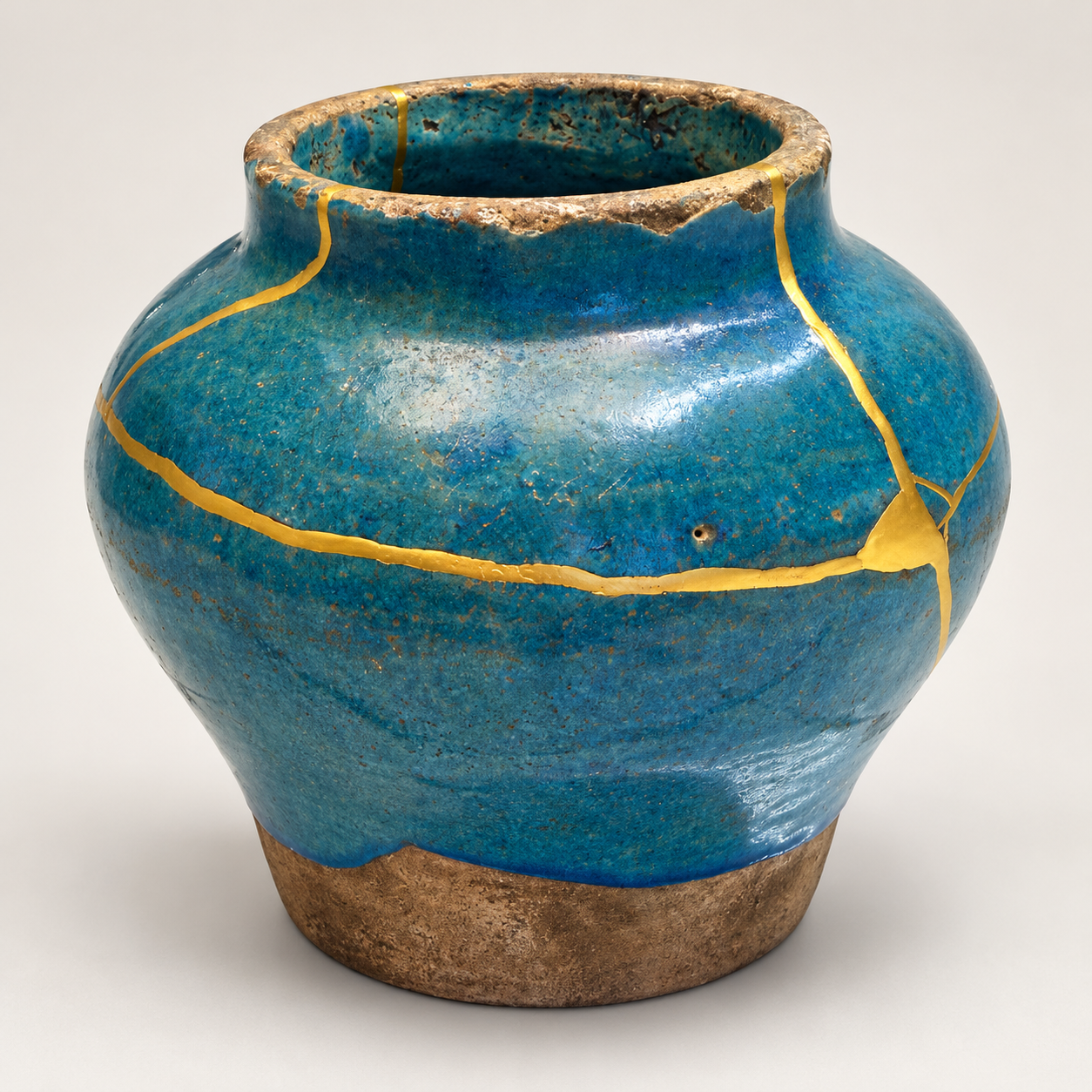 vase chinois bleu antique 3 | Kintsugi by Myriam GREFF