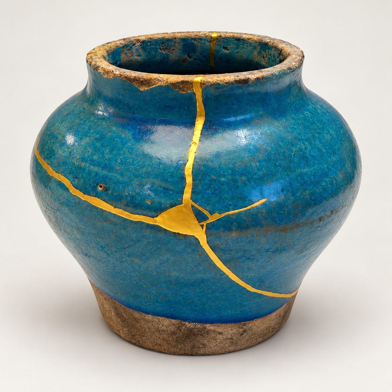 vase chinois bleu antique 5 | Kintsugi by Myriam GREFF